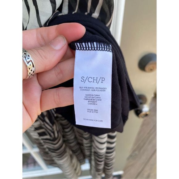 Anthropologie Cabi Cha Cha Maxi ruffle Geometric Maxi Dress Size Small - Picture 12 of 13